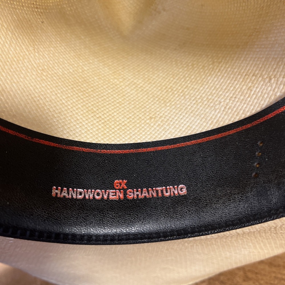 Men's Justin 6X Straw Western Cowboy Hat by Milano Hat Company 7 1/4 - Picture 13 of 16